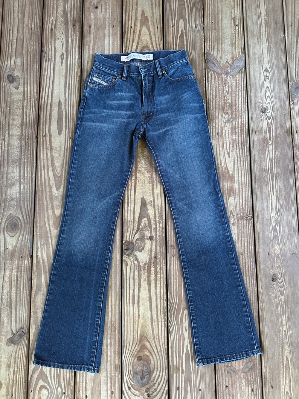 Vintage 2001 Diesel Fanker Jeans 26 L32 Y2K Low Rise Bootcut Italy